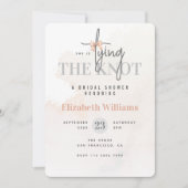 Ze bindt de knoop roze Vrijgezellenfeest Kaart (Voorkant)