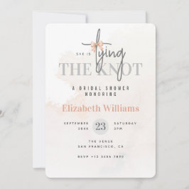 Ze bindt de knoop roze Vrijgezellenfeest Kaart