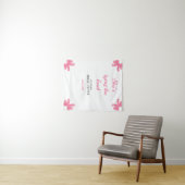 Ze bindt de knoop roze Vrijgezellenfeesten achterg Wandkleed (In Situ (horizontaal))