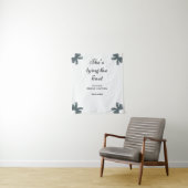 Ze bindt de knoop strik Vrijgezellenfeest achtergr Wandkleed (In situ)