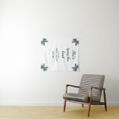 Ze bindt de knoop strik Vrijgezellenfeest achtergr Wandkleed (In Situ (horizontaal))