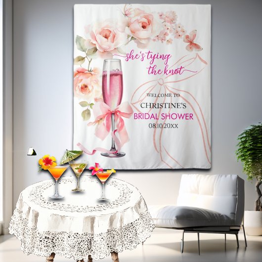 Ze bindt de knoop Vrijgezellenfeest achtergrond Wandkleed