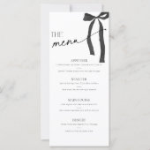 Ze bindt de knoop Vrijgezellenfeest Black Bow Menu (Voorkant)