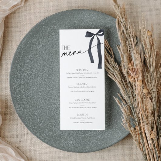 Ze bindt de knoop Vrijgezellenfeest Black Bow Menu