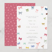 Ze bindt de knoop vrijgezellenfeest kaart (Voorkant / Achterkant)