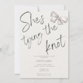 Ze bindt de knoop vrijgezellenfeest kaart (Voorkant)