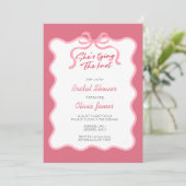 Ze bindt de knoop vrijgezellenfeest kaart (Staand voorkant)