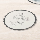 Ze bindt de knoop vrijgezellenfeest kartonnen onderzetters (Gekanteld)