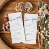 Ze bindt de knoop Vrijgezellenfeest Menu blauwe bo