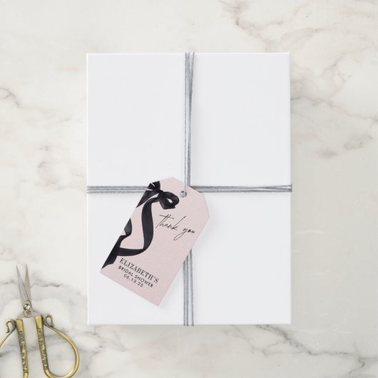 Ze bindt de knoop Vrijgezellenfeest partij gunst Cadeaulabel (Met Touw)