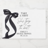 Ze bindt de knoop Vrijgezellenfeest partij gunst Likeurfles Etiket (Enkel label)