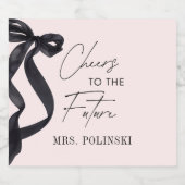 Ze bindt de knoop Vrijgezellenfeest partij gunst Sparkling Wijnetiket (Enkel label)