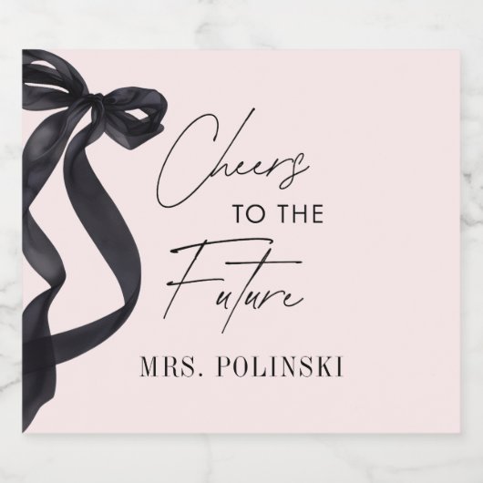 Ze bindt de knoop Vrijgezellenfeest partij gunst Sparkling Wijnetiket (Enkel label)