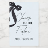 Ze bindt de knoop Vrijgezellenfeest partij gunst Wijn Etiket (Enkel label)