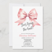 Ze bindt de knoop Waterverf roze Vrijgezellenfeest Kaart (Voorkant)