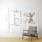 Ze bindt de knoop wit boog Vrijgezellenfeest Wandkleed (In Situ (horizontaal))