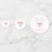 Ze bindt de knoop zacht roze coquette douche confetti (Voorkanten)