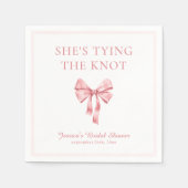 Ze bindt de knoop zacht roze coquette douche servet (Voorkant)