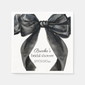 Ze bindt de knoop zwarte boog Vrijgezellenfeest fr Servet (Voorkant)