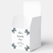 Ze bindt de knoop zwarte strik Vrijgezellenfeest Bedankdoosjes (Geopend)