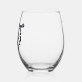 Ze bindt de knoop zwarte strik Vrijgezellenfeest Wijnglas Zonder Voet (Links)