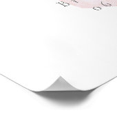 Ze bindt de Knot Blush Bow Vrijgezellenfeest Poster (Hoek)