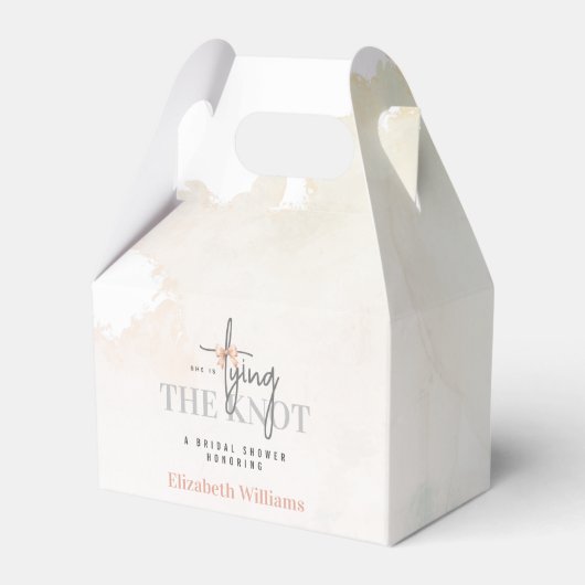 Ze bindt de Knot Chic Vrijgezellenfeest Party Bedankdoosjes (Voorkant Zijde)