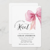 Ze bindt de roze knoop Vrijgezellenfeest Kaart (Voorkant / Achterkant)