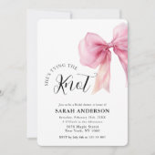 Ze bindt de roze knoop Vrijgezellenfeest Kaart (Voorkant)