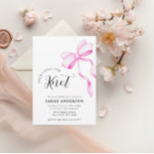 Ze bindt de roze knoop Vrijgezellenfeest Kaart