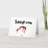 'Ze bindt haar lip' Birthday-kaart Kaart (Achterkant)