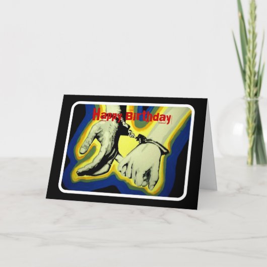 'Ze bindt haar lip' Birthday-kaart Kaart (Voorkant)