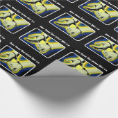 'Ze bindt haar lip' op glanzend omslagpapier Cadeaupapier (Hoek)