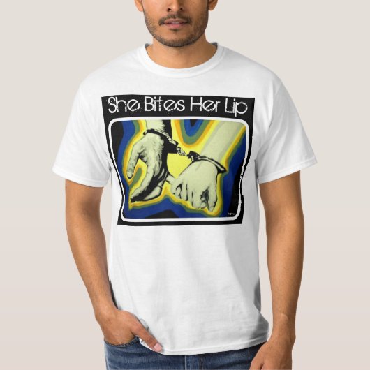 'Ze bindt haar lip'-Shirt T-shirt (Voorkant)