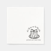 Ze bindt haar twintiger jaren vast met een thema-v servet (Voorkant)