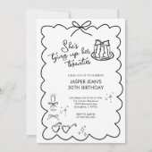 Ze bindt haar twintigers strik 30e verjaardag kaart (Voorkant)