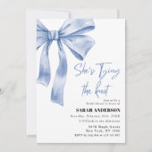 Ze bindt het blauwe Vrijgezellenfeest van de Knoop Kaart (Voorkant)