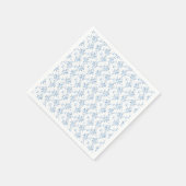 Ze bindt het Knoop Blauwe Bloemen Vrijgezellenfees Servet (Hoek)