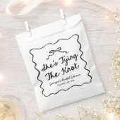 Ze bindt het knoop grillige boog Vrijgezellenfeest Bedankzakje (Geknipt)