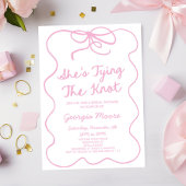 Ze bindt het knoop grillige boog Vrijgezellenfeest Kaart