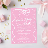 Ze bindt het knoop grillige boog Vrijgezellenfeest Kaart