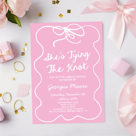 Ze bindt het knoop grillige boog Vrijgezellenfeest Kaart