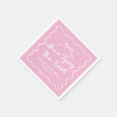 Ze bindt het knoop grillige boog Vrijgezellenfeest Servet (Hoek)