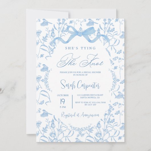 Ze bindt het knoop toile Vrijgezellenfeest Kaart (Voorkant)