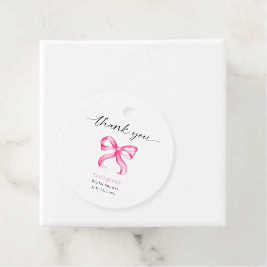 Ze bindt het knoop Vrijgezellenfeest Custom Bedankjes Labels (In situ)