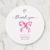 Ze bindt het knoop Vrijgezellenfeest Custom Bedankjes Labels (Voorkant)