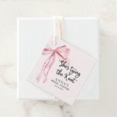 Ze bindt het knoop Vrijgezellenfeest vast Bedankjes Labels (In situ)