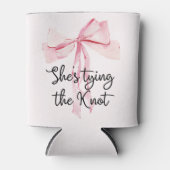 Ze bindt het knoop Vrijgezellenfeest vast Blikjeskoeler (Voorkant)