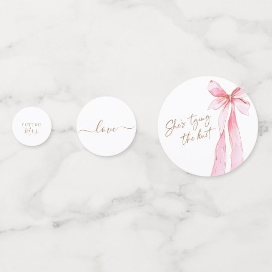 Ze bindt het knoop Vrijgezellenfeest vast Confetti (Voorkanten)