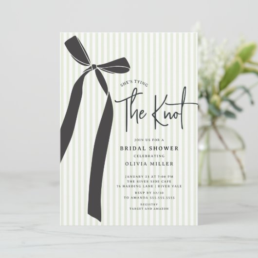 Ze bindt het knoop Vrijgezellenfeest vast Kaart (Staand voorkant)